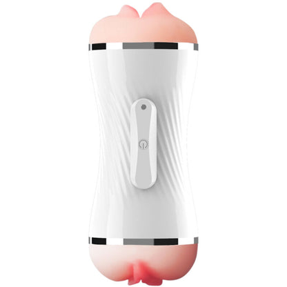 ARMONY - DOUBLE VIBRATING MASTURBATOR VAGINA AND MOUTH WHITE