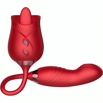 ARMONY - VIBRADOR FLOR DELIGHT Y BUMPING CON LENGUA ROJA