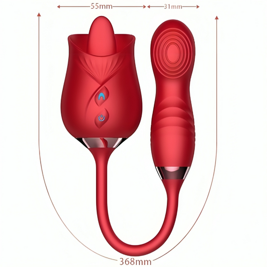 ARMONY - DELIGHT FLOWER VIBRATOR AND BUMPING WITH RED TONGUE
