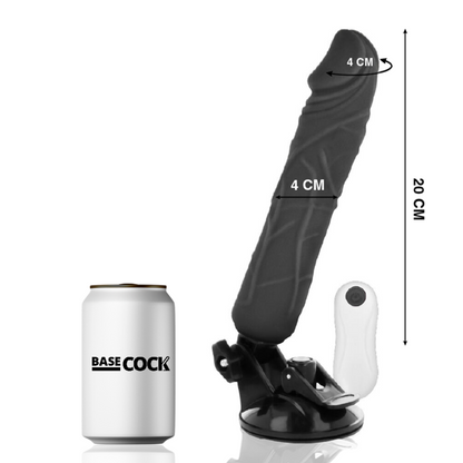 BASECOCK - VIBRADOR DE CONTROL REMOTO REALISTA NATURAL 20 CM -Ø- 4 CM