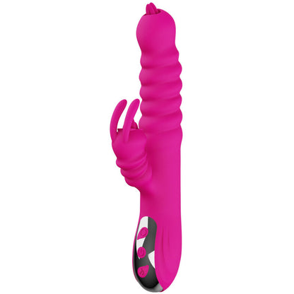 ARMONY - VIBRADOR MULTIFUNCIONAL DE DOBLE LENGUA DE CONEJO FUCSIA CON EFECTO CALOR