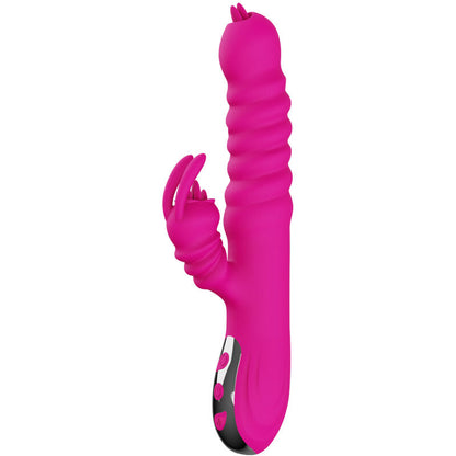 ARMONY - VIBRADOR MULTIFUNCIONAL DE DOBLE LENGUA DE CONEJO FUCSIA CON EFECTO CALOR
