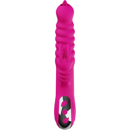 ARMONY - VIBRADOR MULTIFUNCIONAL DE DOBLE LENGUA DE CONEJO FUCSIA CON EFECTO CALOR