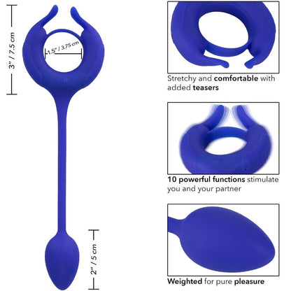 CALEXOTICS - ADMIRAL BLUE WEIGHTED COCK RING