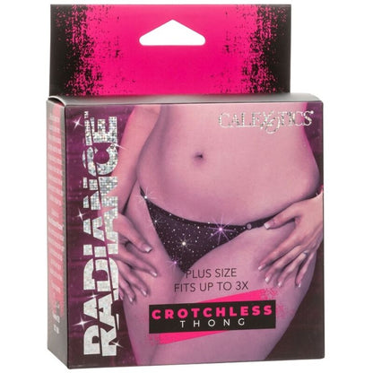 CALEXOTICS - RADIANCE THONG CROTCHLESS RHINE PLUS SIZE
