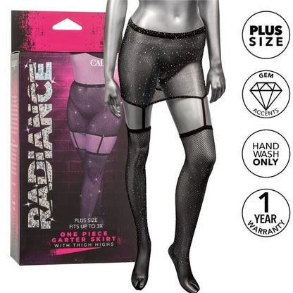 CALEXOTICS - RADIANCE GARTER SKIRT THIGHS PLUS SIZE