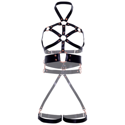 LEG AVENUE - ARNES BODY CUERO VEGANO GRIP NEGRO S