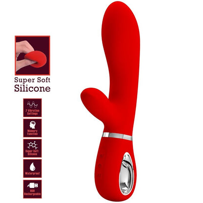 PRETTY LOVE - VIBRADOR MULTIFUNCIÓN G-SPOT THOMAS ROJO