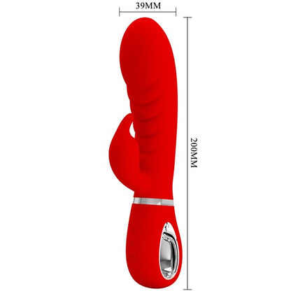 PRETTY LOVE - VIBRADOR PRESCOTT MULTIFUNCIÓN PUNTO G ROJO