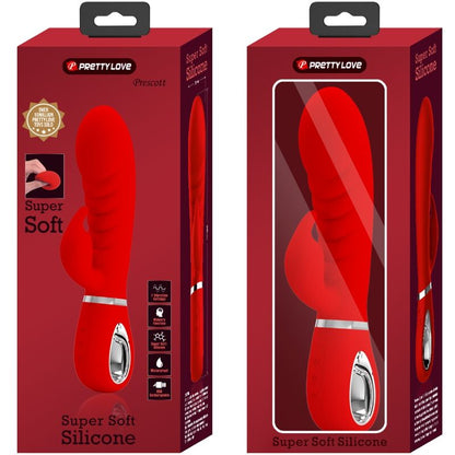 PRETTY LOVE - VIBRADOR PRESCOTT MULTIFUNCIÓN PUNTO G ROJO