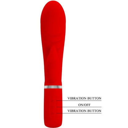 PRETTY LOVE - VIBRADOR PRESCOTT MULTIFUNCIÓN PUNTO G ROJO