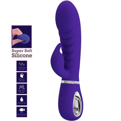 PRETTY LOVE - VIBRADOR PRESCOTT MULTIFUNCIÓN PUNTO G MORADO