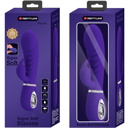 PRETTY LOVE - VIBRADOR PRESCOTT MULTIFUNCIÓN PUNTO G MORADO