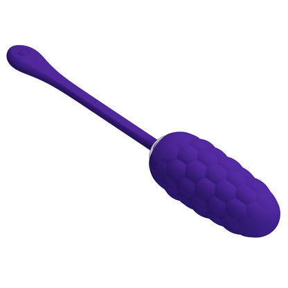 PRETTY LOVE - VIBRATING EGG WITH MARINE TEXTURE RECHARGEABLE PURPLE