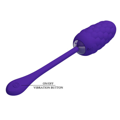 PRETTY LOVE - VIBRATING EGG WITH MARINE TEXTURE RECHARGEABLE PURPLE