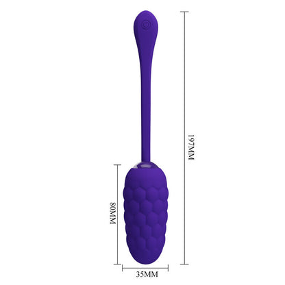 PRETTY LOVE - VIBRATING EGG WITH MARINE TEXTURE RECHARGEABLE PURPLE