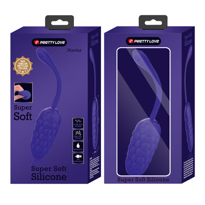 PRETTY LOVE - VIBRATING EGG WITH MARINE TEXTURE RECHARGEABLE PURPLE