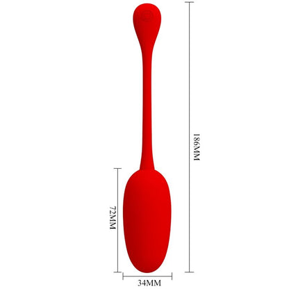 PRETTY LOVE - RECHARGEABLE KNUCKER VIBRATING EGG RED
