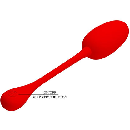 PRETTY LOVE - RECHARGEABLE KNUCKER VIBRATING EGG RED