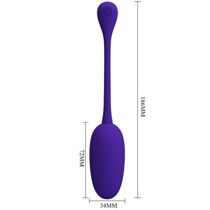 PRETTY LOVE - KNUCKER RECHARGEABLE VIBRATING EGG PURPLE