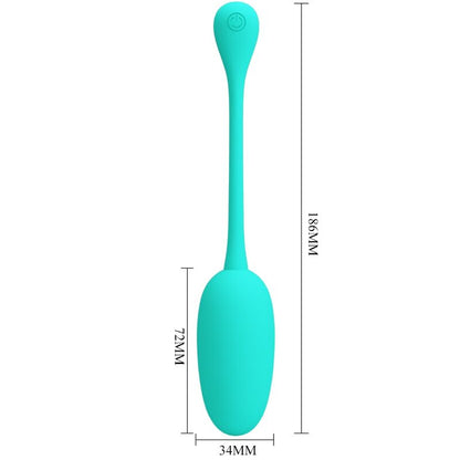PRETTY LOVE - HUEVO VIBRADOR RECARGABLE KNUCKER VERDE AGUA