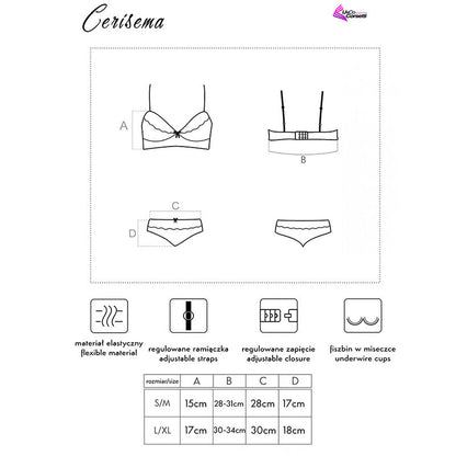 LIVCO CORSETTI FASHION - CERISEMA LC 21005 BRA + CORAL PANTY