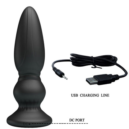 MR PLAY - ENCHUFE ANAL DE CONTROL REMOTO VIBRADOR POTENTE NEGRO