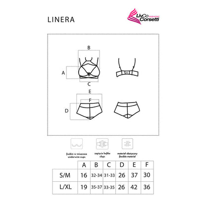 LIVCO CORSETTI FASHION - LINERA FOR THE SENSES COLLECTION SUJETADOR + NEGRO PANTY