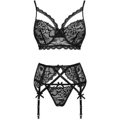 LIVCO CORSETTI FASHION - MORIDAM LC 90552 SUJETADOR + LIGUERO + BLACK PANTY