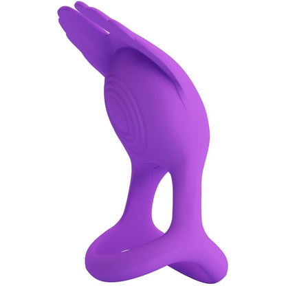 PRETTY LOVE - SILAS VIBRATING COCK RING 7 VIBRATIONS PURPLE SILICONE