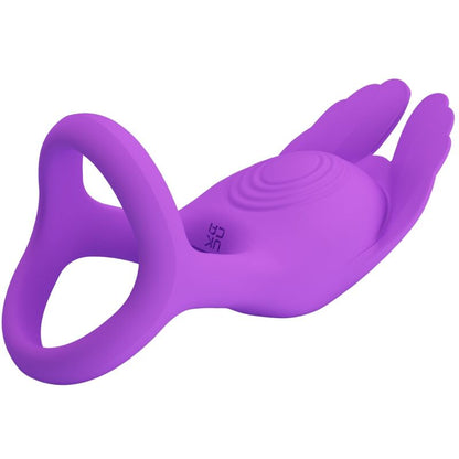 PRETTY LOVE - SILAS VIBRATING COCK RING 7 VIBRATIONS PURPLE SILICONE