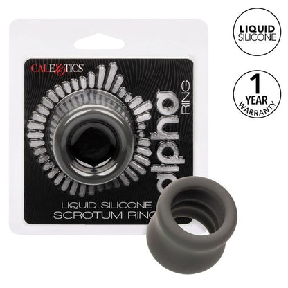 CALEXOTICS - ALPHA BLACK SCROTUM STRETCHING RING