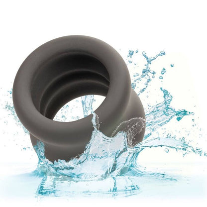 CALEXOTICS - ALPHA BLACK SCROTUM STRETCHING RING