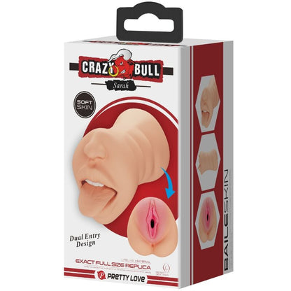 CRAZY BULL - SARAH MASTUBADOR EN FORMA DE DOBLE ENTRADA VAGINAL