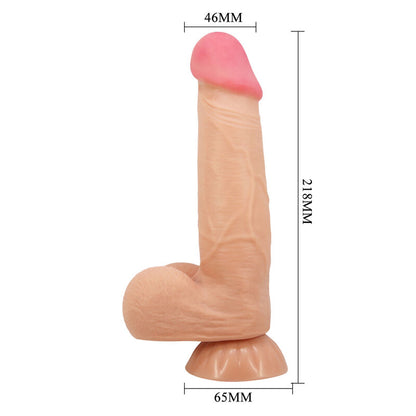 PRETTY LOVE - SERIE SLIDING SKIN DILDO REALISTA CON VENTOSA DESLIZANTE PIEL 21,8 CM