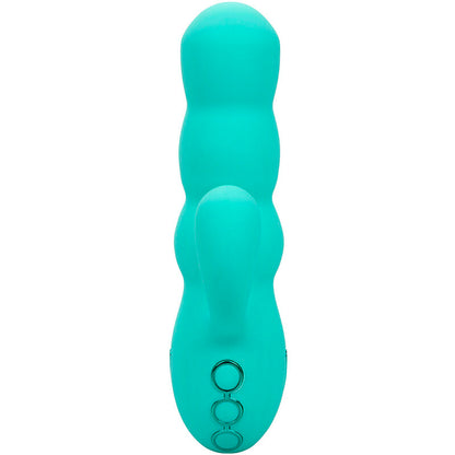 CALEXOTICS - VIBRADOR DOBLE DEL MAR DIVA RABBIR AQUA GREEN POR CALIFORNIA DREAMING
