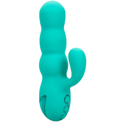 CALEXOTICS - VIBRADOR DOBLE DEL MAR DIVA RABBIR AQUA GREEN POR CALIFORNIA DREAMING