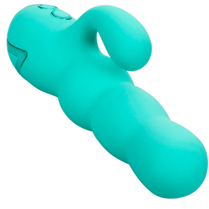 CALEXOTICS - VIBRADOR DOBLE DEL MAR DIVA RABBIR AQUA GREEN POR CALIFORNIA DREAMING
