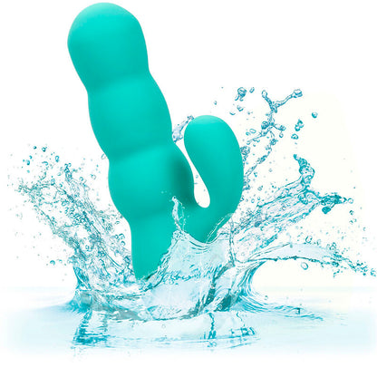 CALEXOTICS - VIBRADOR DOBLE DEL MAR DIVA RABBIR AQUA GREEN POR CALIFORNIA DREAMING