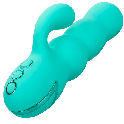 CALEXOTICS - VIBRADOR DOBLE DEL MAR DIVA RABBIR AQUA GREEN POR CALIFORNIA DREAMING