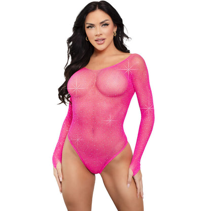 LEG AVENUE - GREEN CRYSTALIZED REJILLA BODY