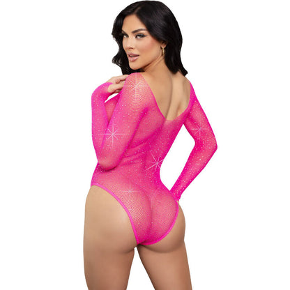 LEG AVENUE - GREEN CRYSTALIZED REJILLA BODY
