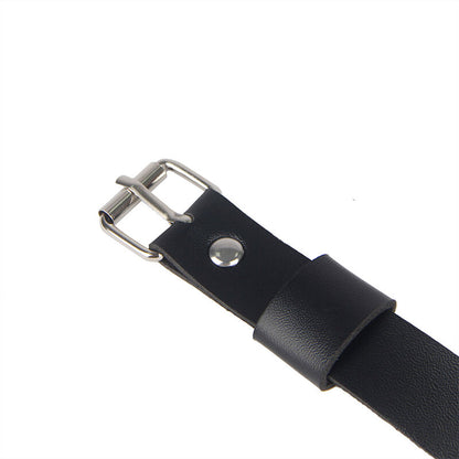 SUBBLIME - LEATHER CHAIN LEG HARNESS BLACK ONE SIZE