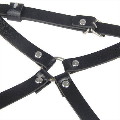 SUBBLIME - CINTURÓN DE CUERO ARNES DE PIERNAS NEGRO TALLA ÚNICA
