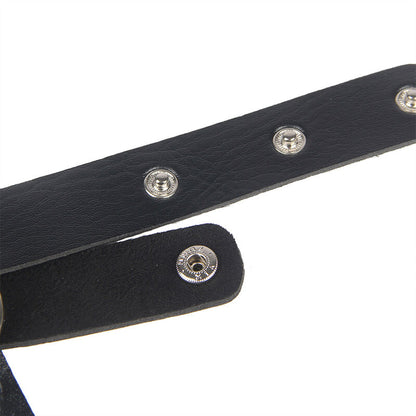 SUBBLIME - LEATHER CHAINS CHEST HARNESS BLACK ONE SIZE