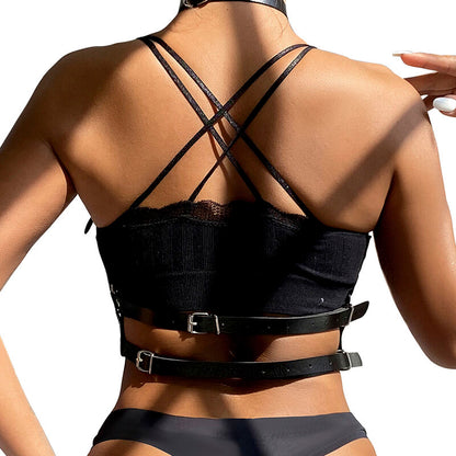 SUBBLIME - ONE SIZE ONE LEATHER RING CHEST HARNESS