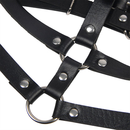 SUBBLIME - ONE SIZE ONE LEATHER RING CHEST HARNESS