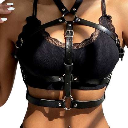 SUBBLIME - ONE SIZE ONE LEATHER RING CHEST HARNESS