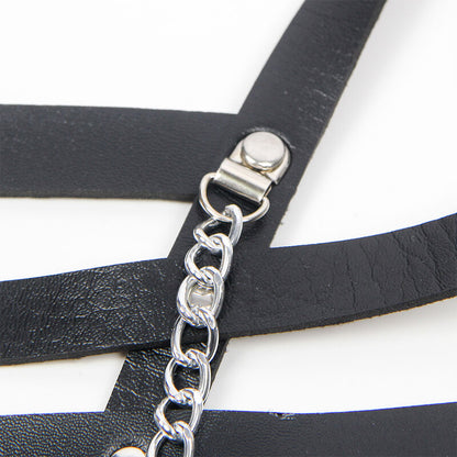 SUBBLIME - CORSET HARNESS WITH CHAIN DETAIL ONE SIZE