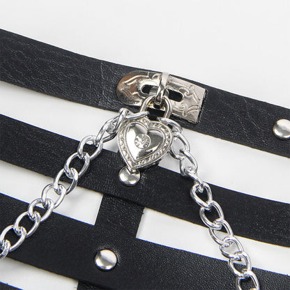 SUBBLIME - CORSET HARNESS WITH CHAIN DETAIL ONE SIZE